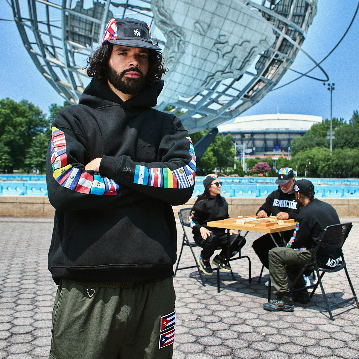 Latinos Unidos, Embossed Edition - Heavyweight Flags Hoodie