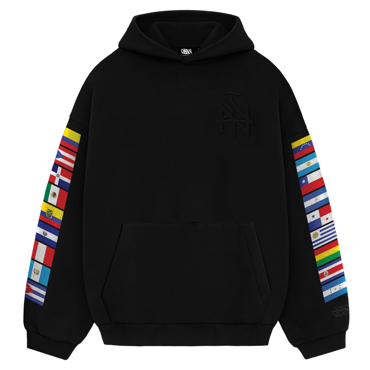 Latinos Unidos, Embossed Edition - Heavyweight Flags Hoodie