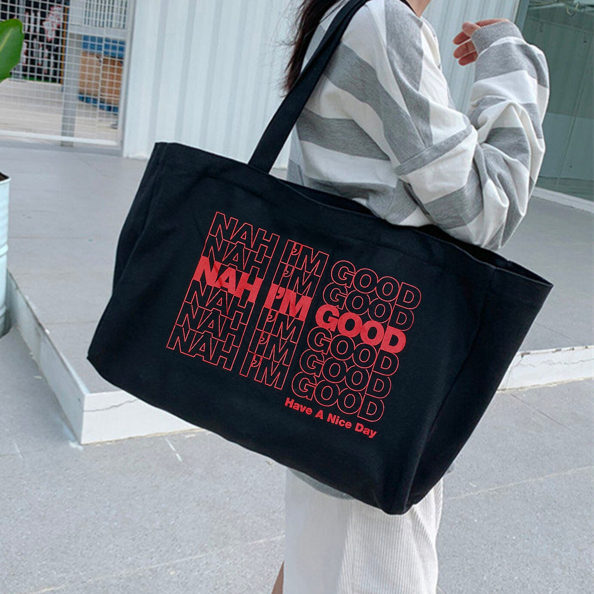 Nah I'm Good - X-Large Tote Bag - GustoNYC