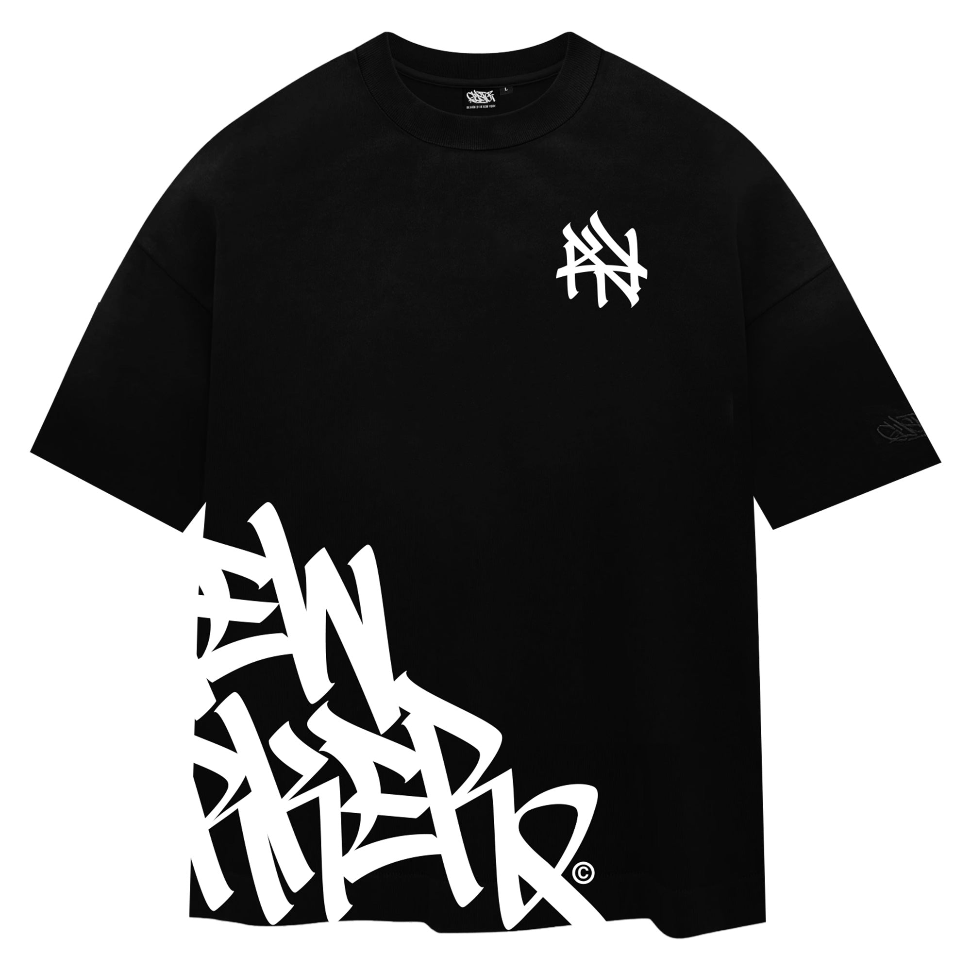 "New Yorker" Graffiti Handstyle - Black Heavyweight T-Shirt