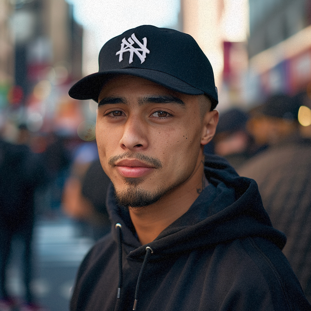 NY Hometown Logo - Black and White Dad Hat