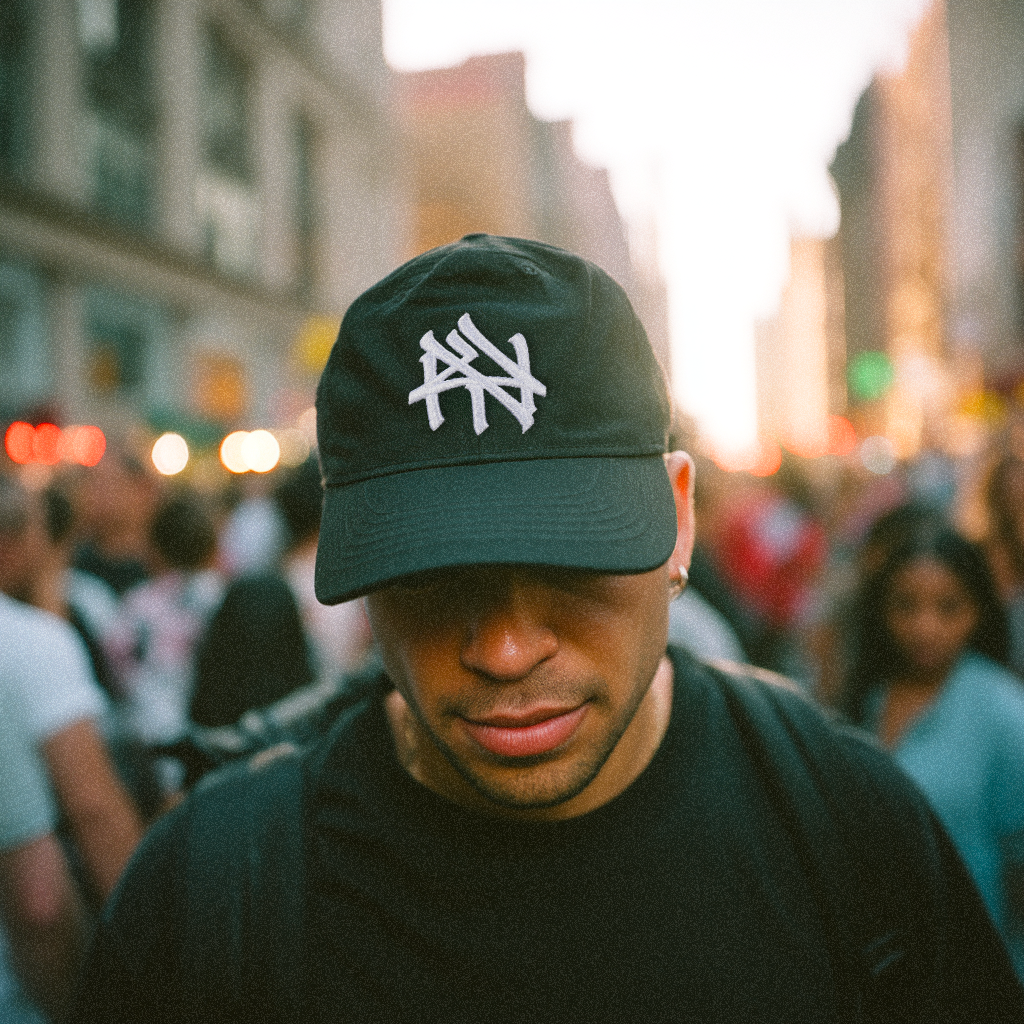 NY Hometown Logo - Black and White Dad Hat