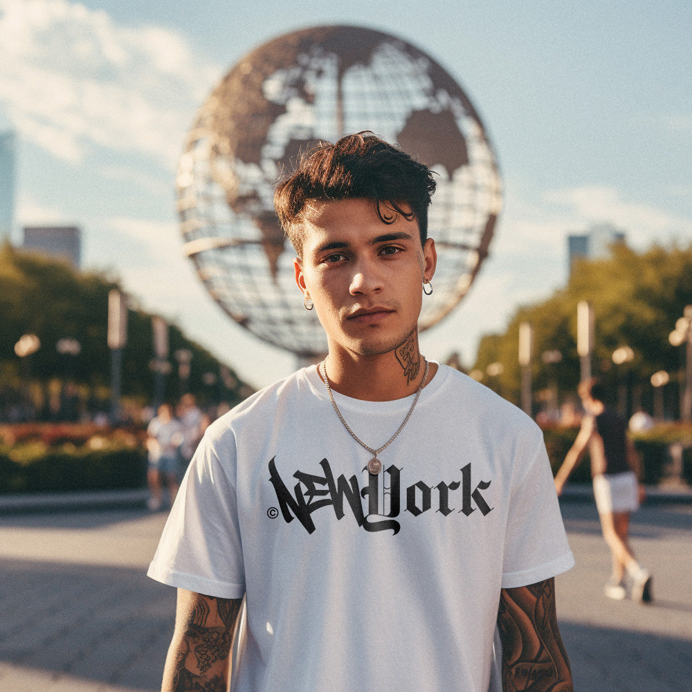 New York "Split Logo" - Short-Sleeve Unisex T-Shirt - GustoNYC