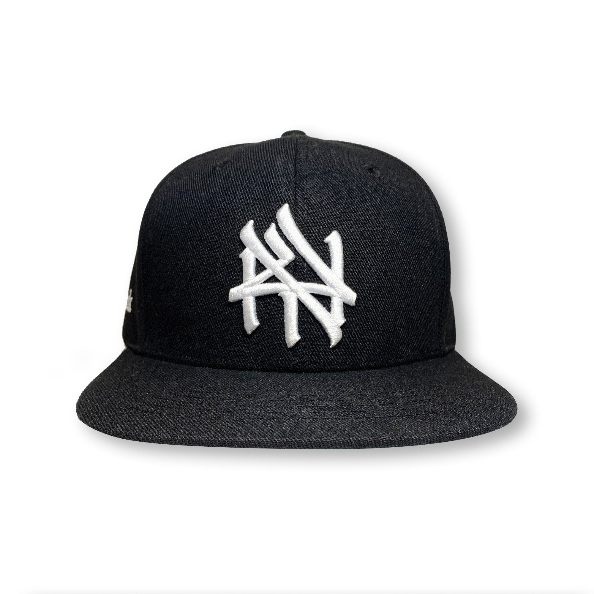 NY Hometown Logo - Black and White Snapback Hat