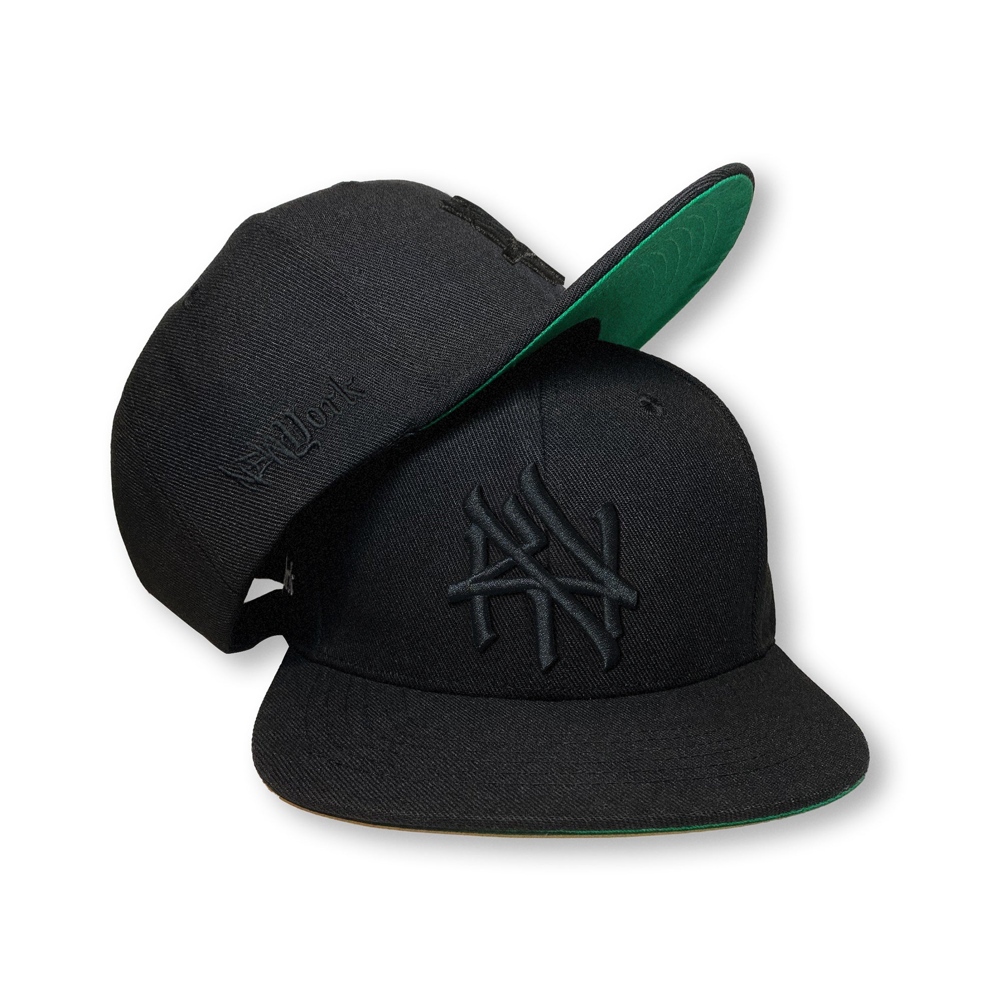 NY Hometown Logo - Triple Black Snapback Hat