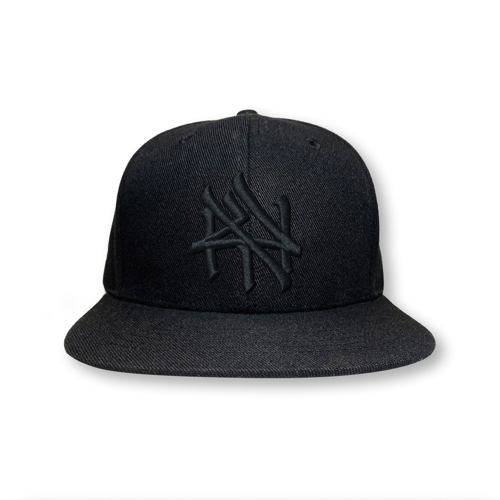 NY Hometown Logo - Triple Black Snapback Hat