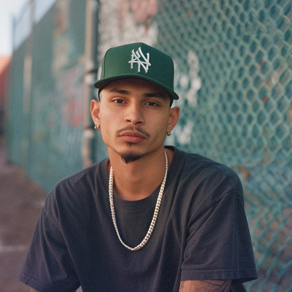 NY Hometown Logo - Central Park Green Snapback Hat