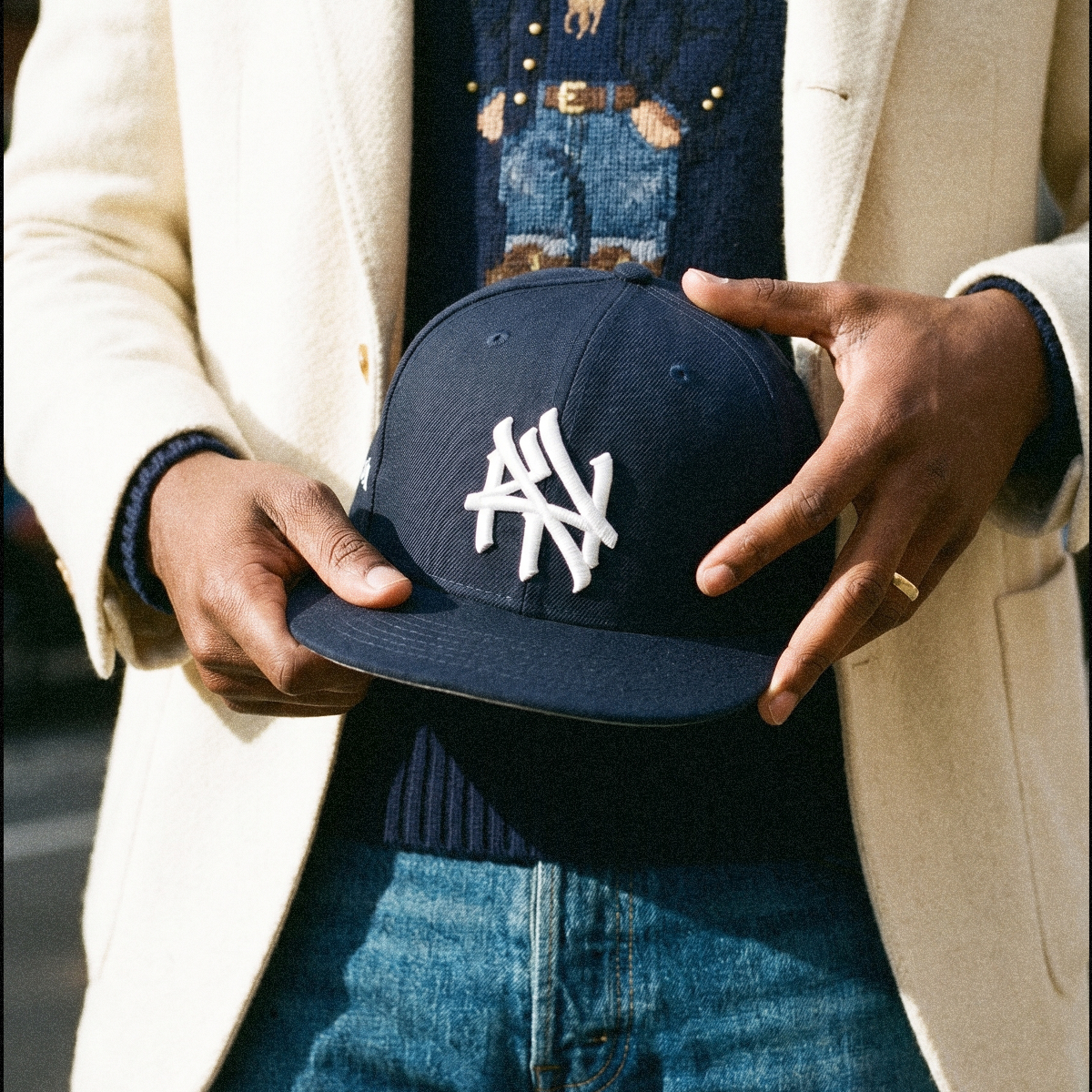 NY Hometown Logo - Concourse Navy Blue Snapback Hat