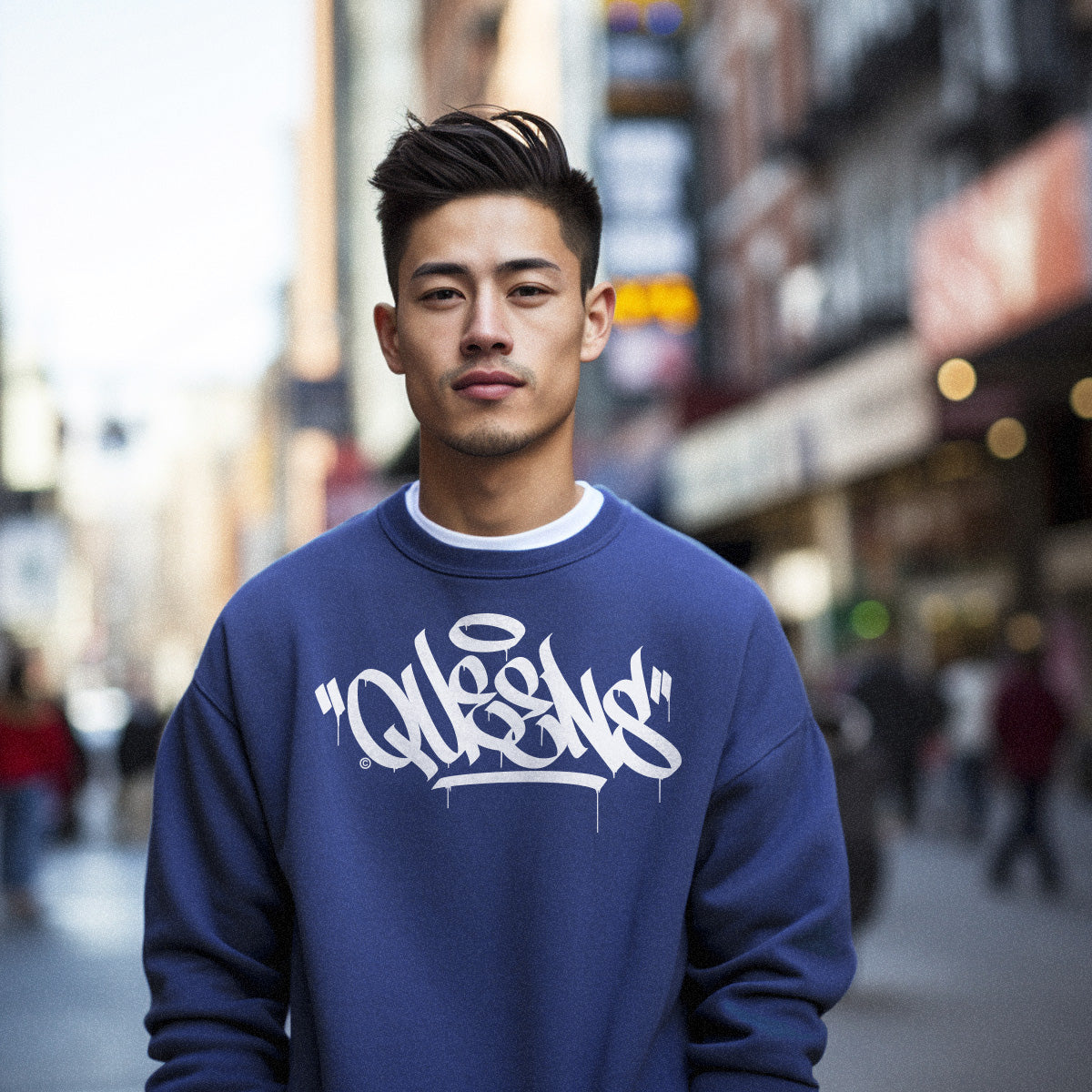 "Queens" Graffiti Handstyle - Unisex Premium Sweatshirt