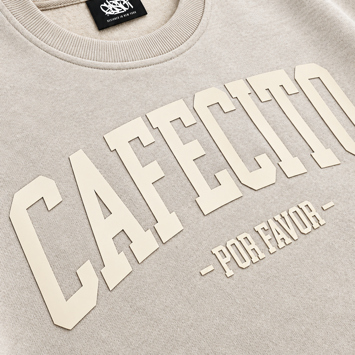 Cafecito Por Favor - Beige Cafe Con Leche Heavyweight Sweatshirt
