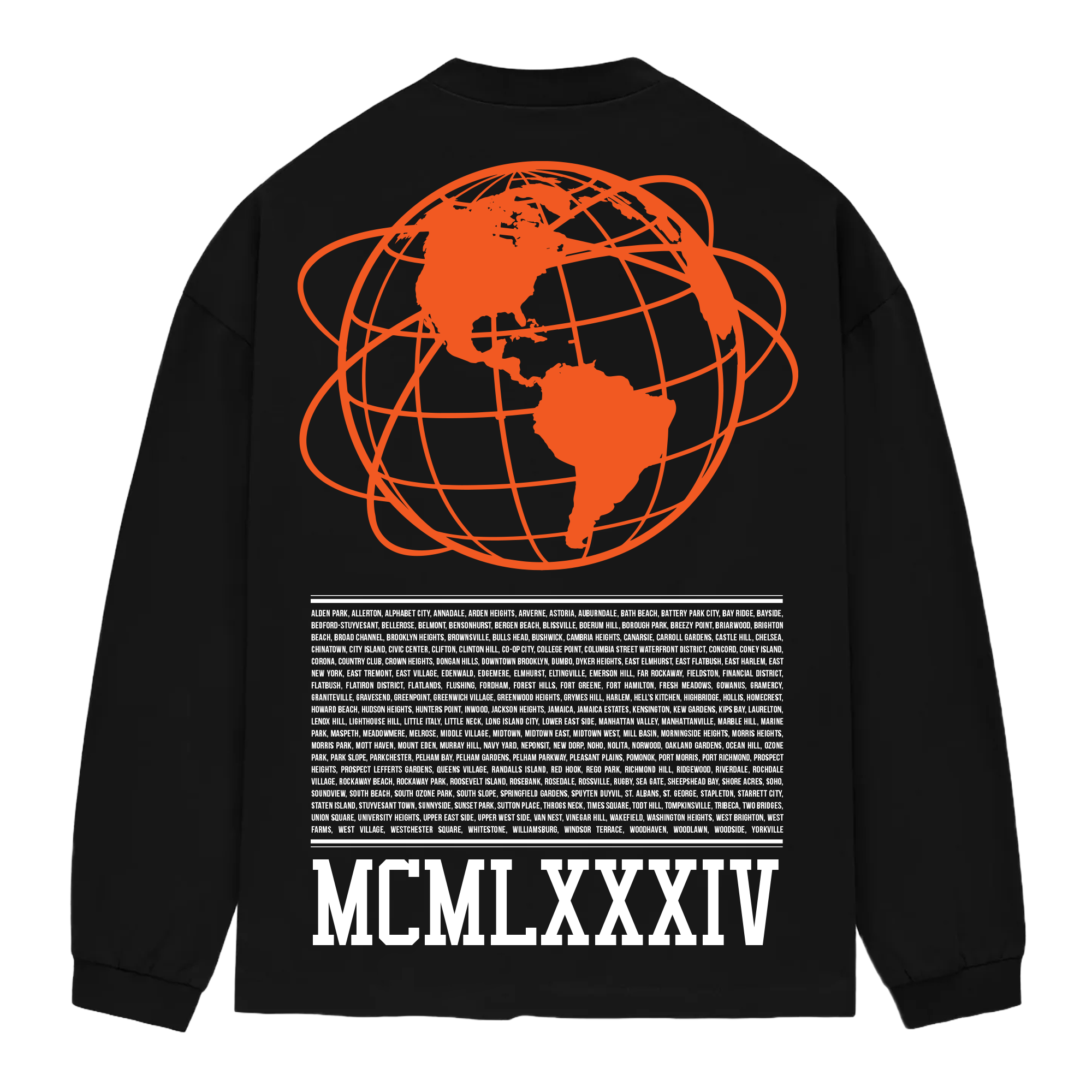 New York vs Anybody - Broadway Black Heavyweight Long Sleeve Shirt