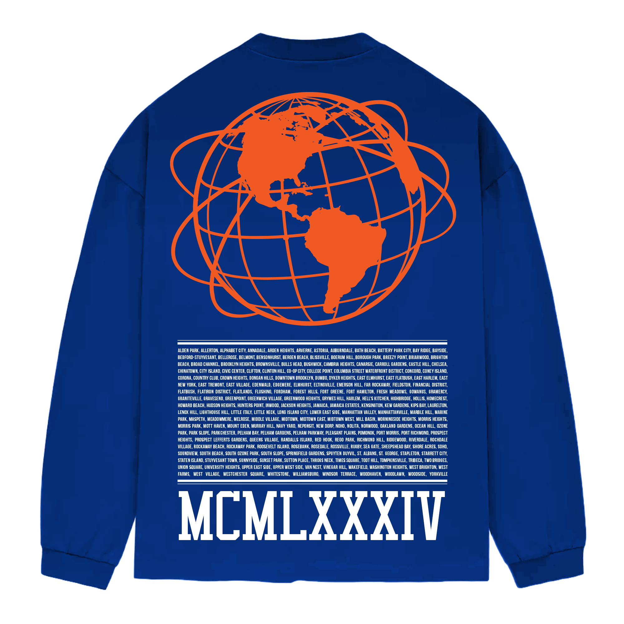 New York vs Anybody, Knicks Edition - Traditional Blue Heavyweight Long Sleeve Shirt