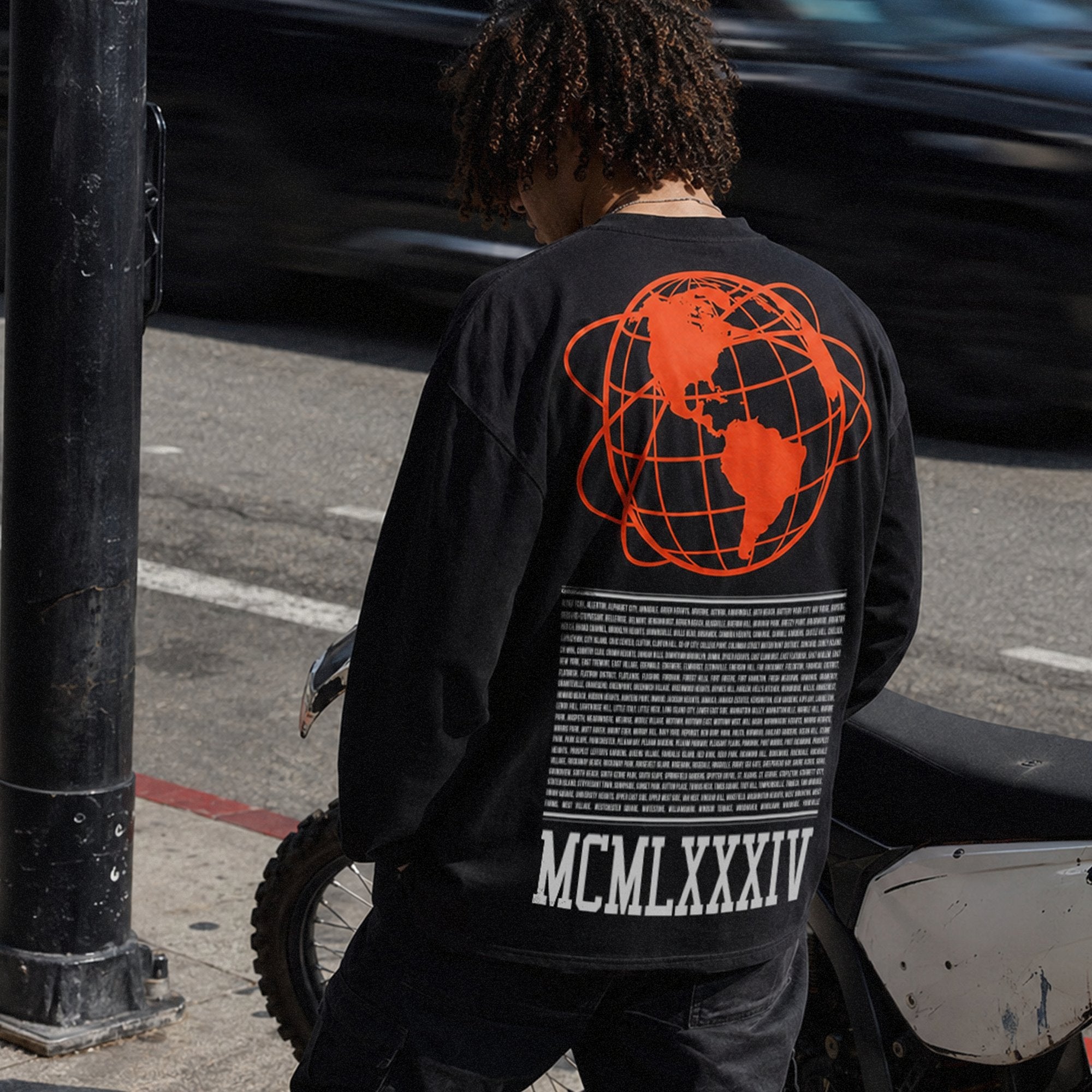 New York vs Anybody - Broadway Black Heavyweight Long Sleeve Shirt