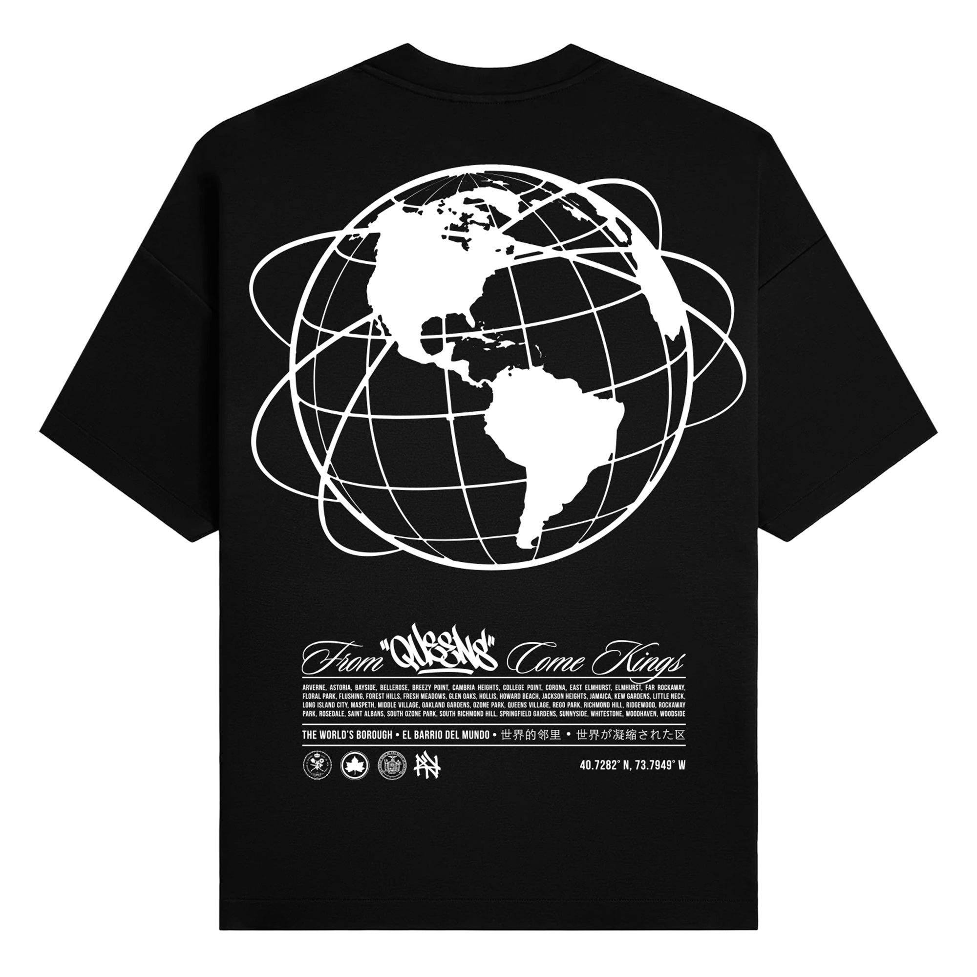 Queens Unisphere 2.0 - Black Heavyweight T-Shirt