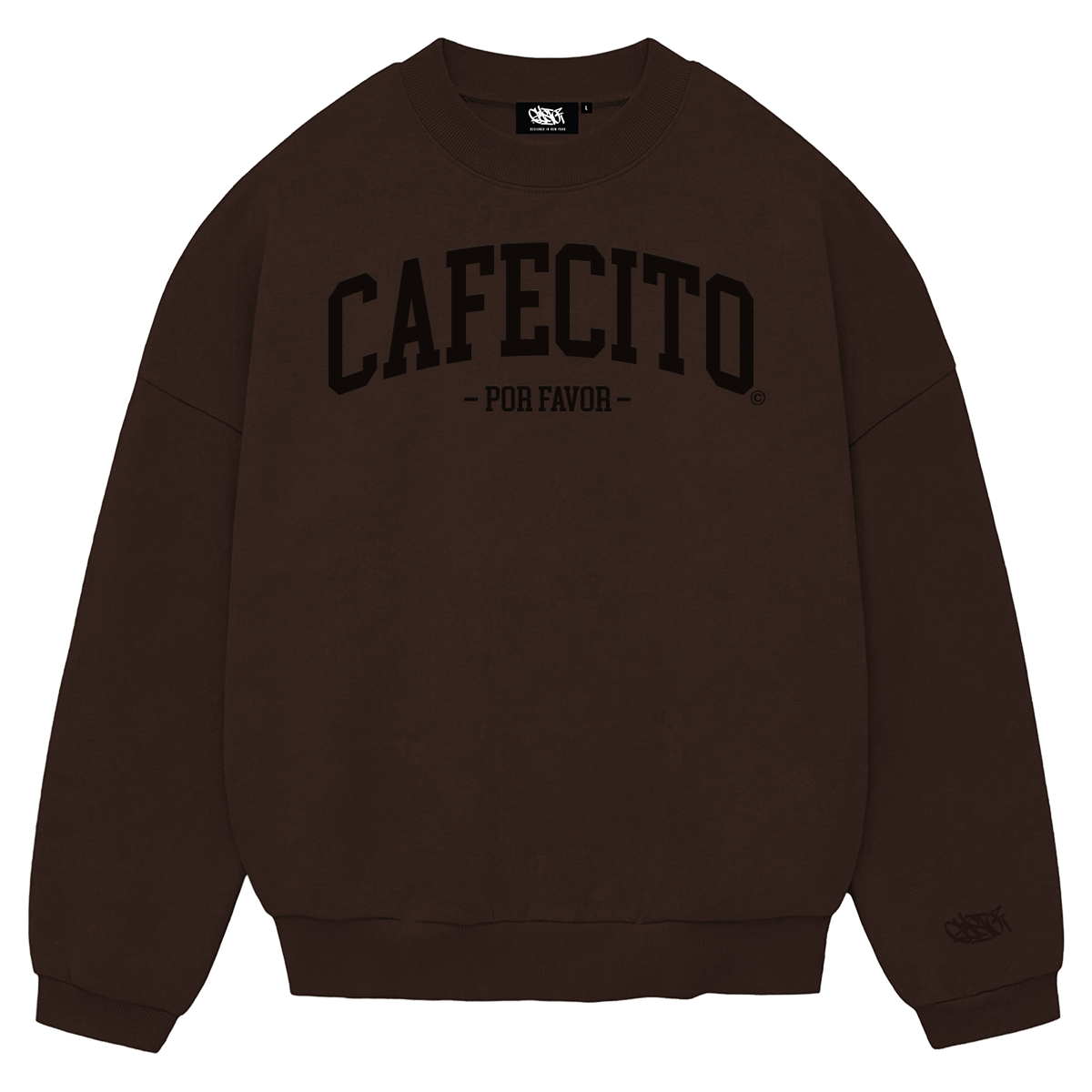 Cafecito Por Favor - Dark Brown Espresso Heavyweight Sweatshirt