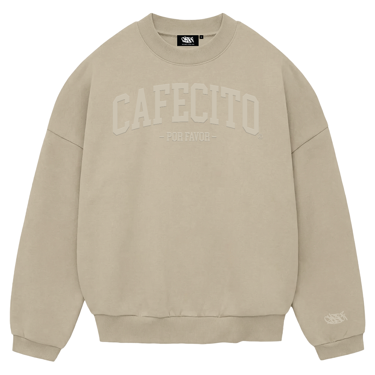 Cafecito Por Favor - Beige Cafe Con Leche Heavyweight Sweatshirt