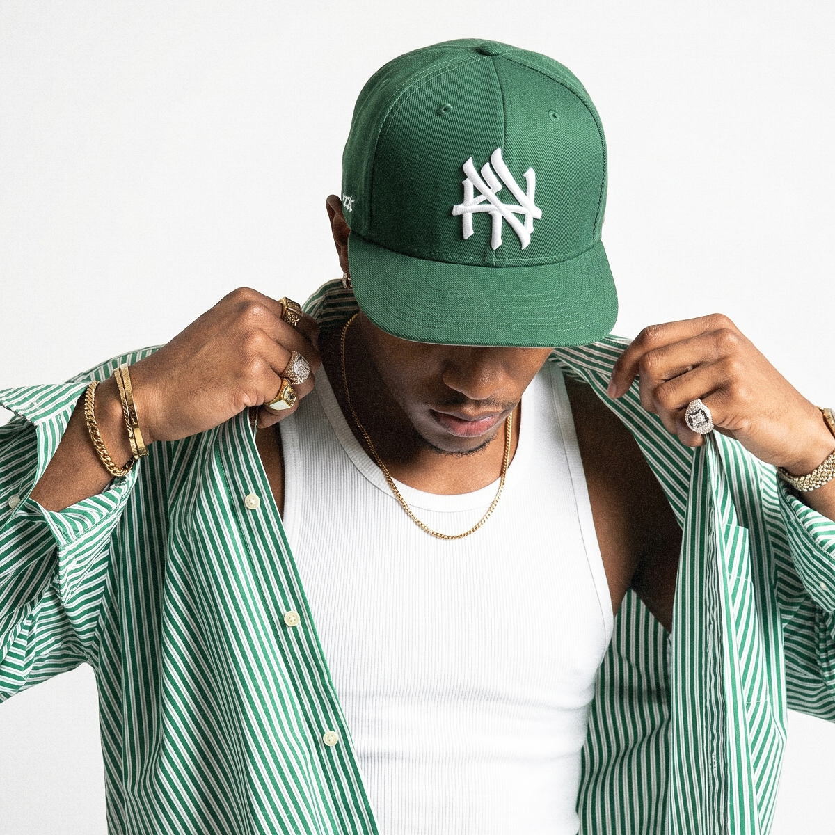 NY Hometown Logo - Central Park Green Snapback Hat