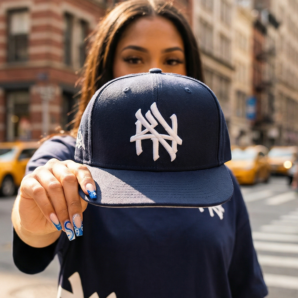 NY Hometown Logo - Concourse Navy Blue Snapback Hat