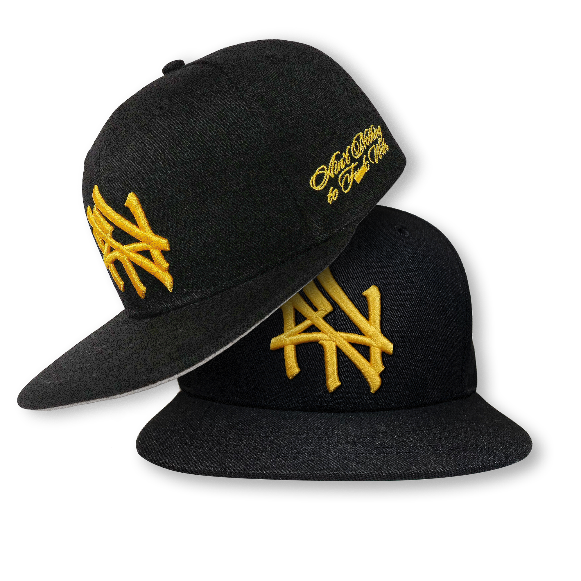 NY Hometown Logo - Shaolin Yellow Snapback Hat