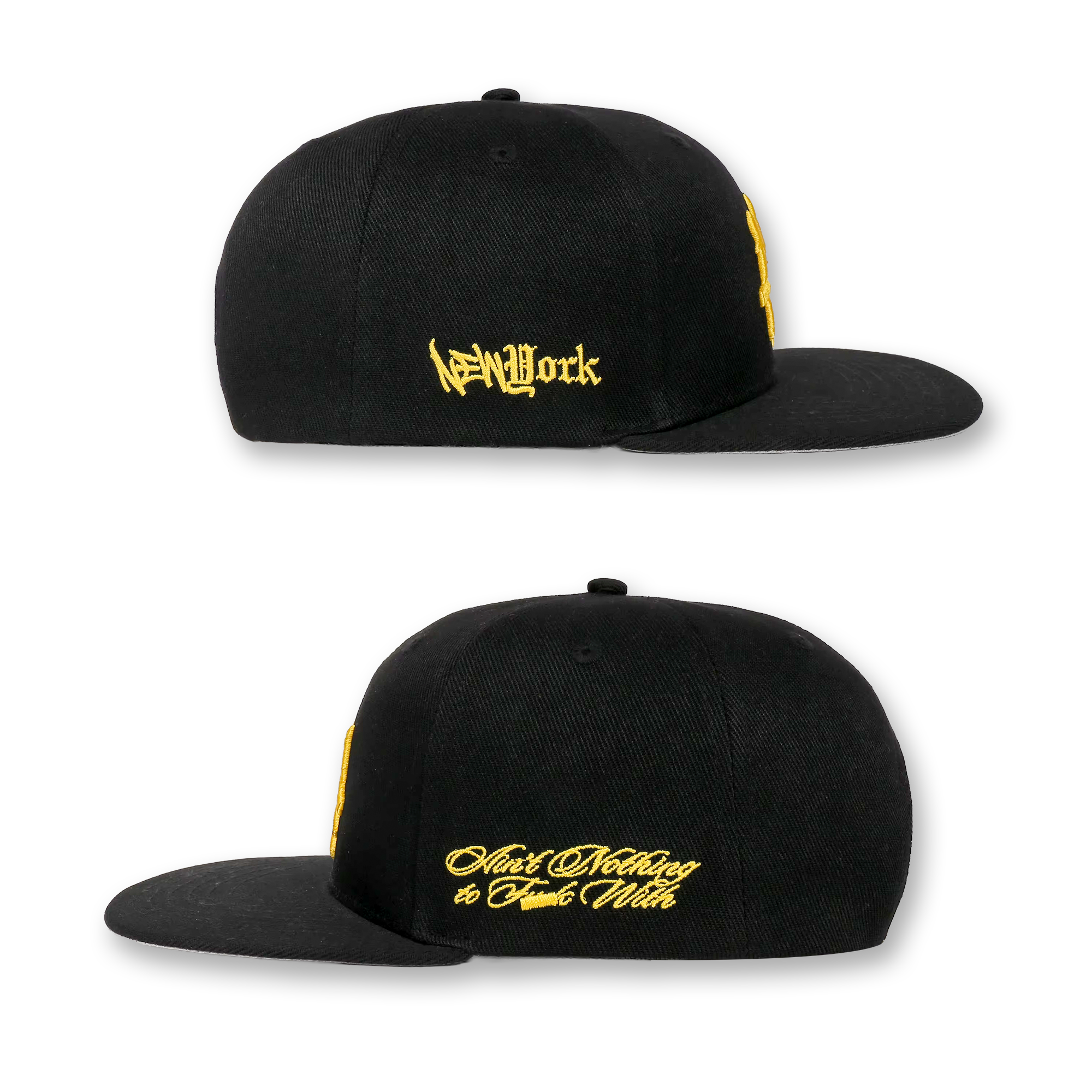 NY Hometown Logo - Shaolin Yellow Snapback Hat