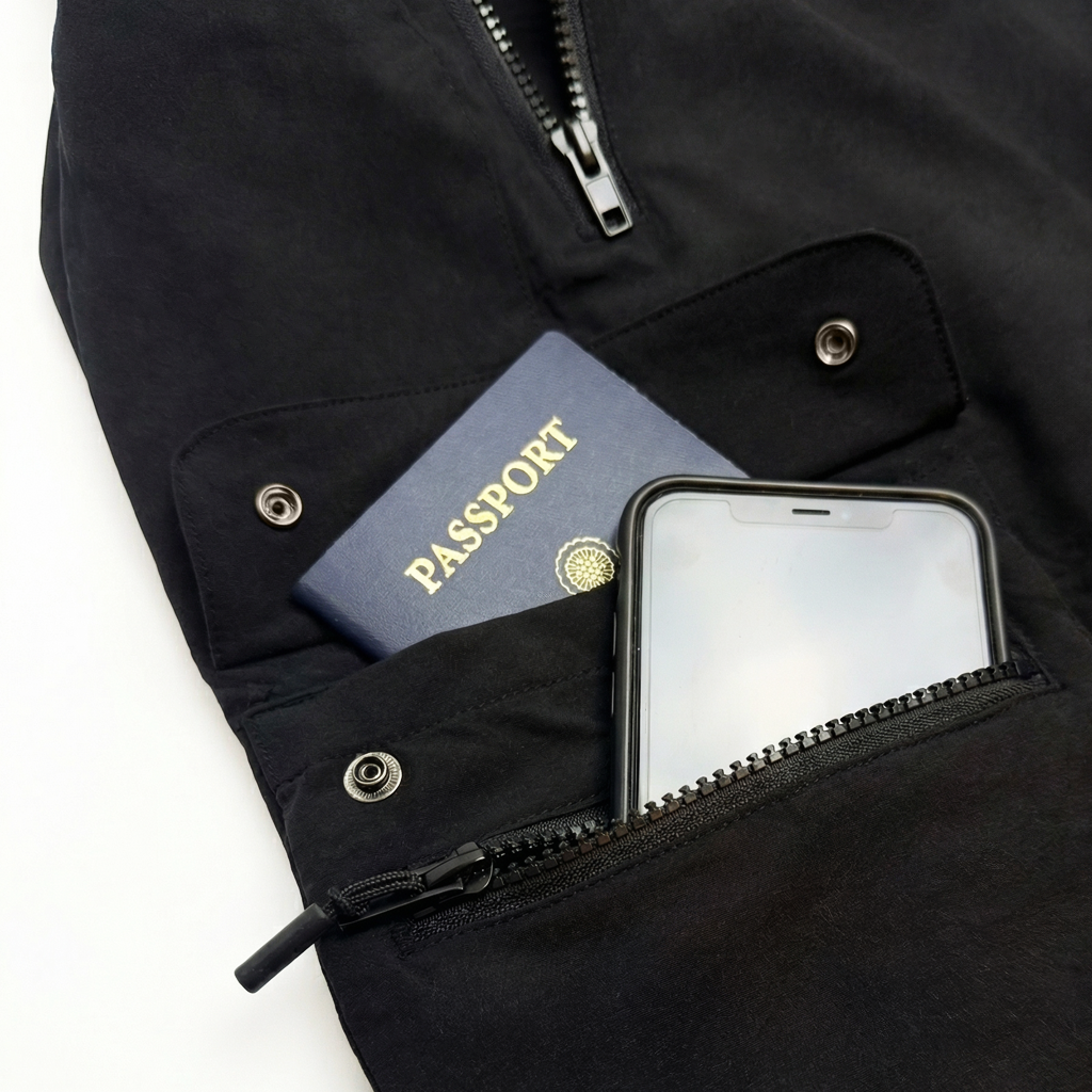 NY Street Tech v1 - Black Techwear Cargo Pants