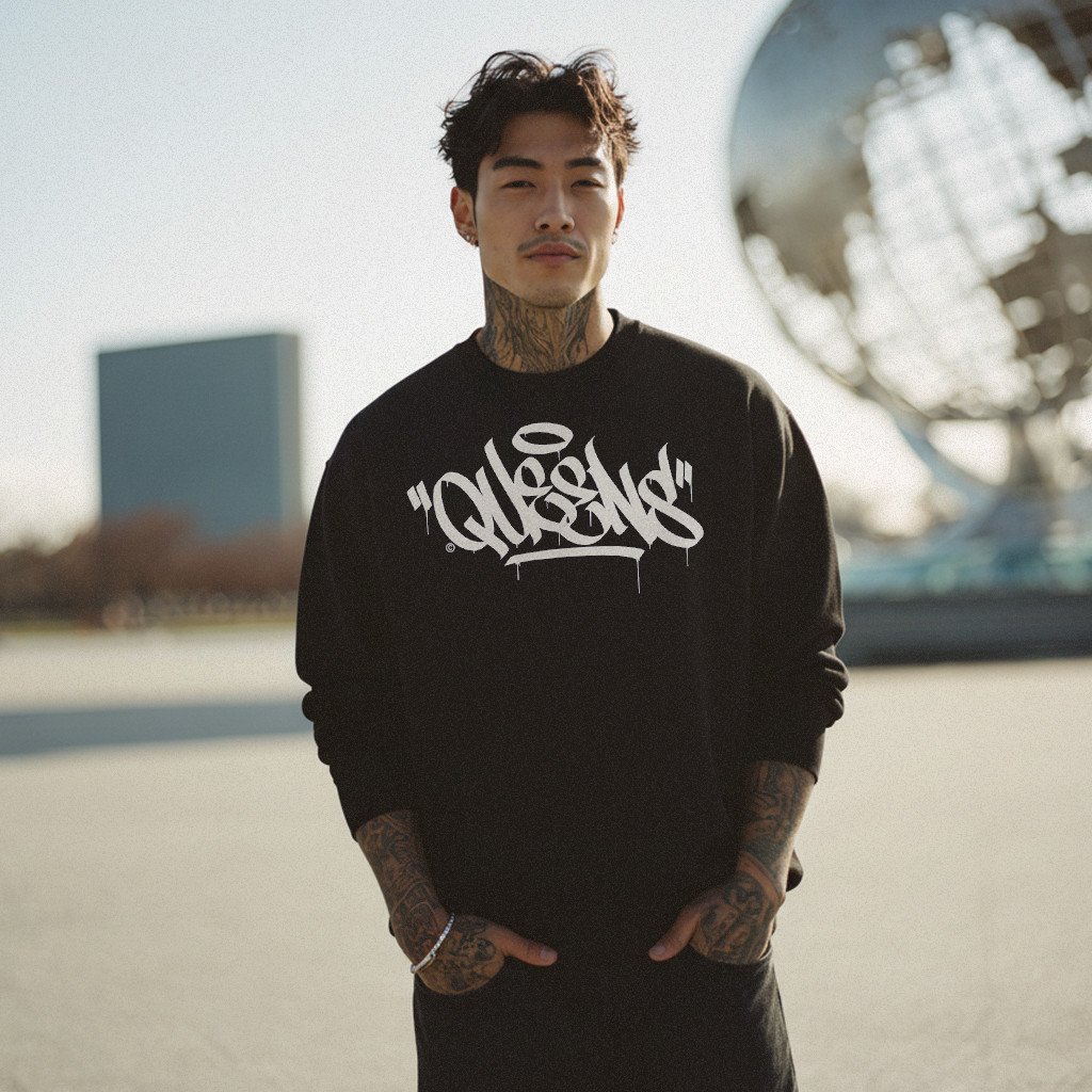 "Queens" Graffiti Handstyle - Unisex Premium Sweatshirt