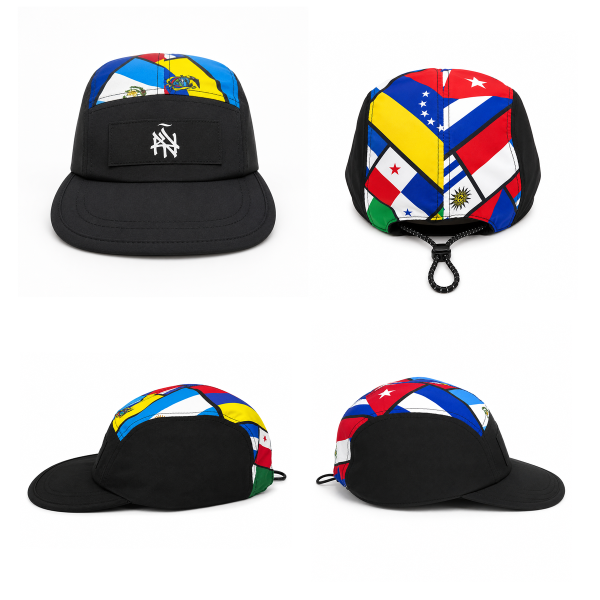 NY (ÑY) Hometown Logo, Latino Flags Edition - Reversible 5-Panel Hat