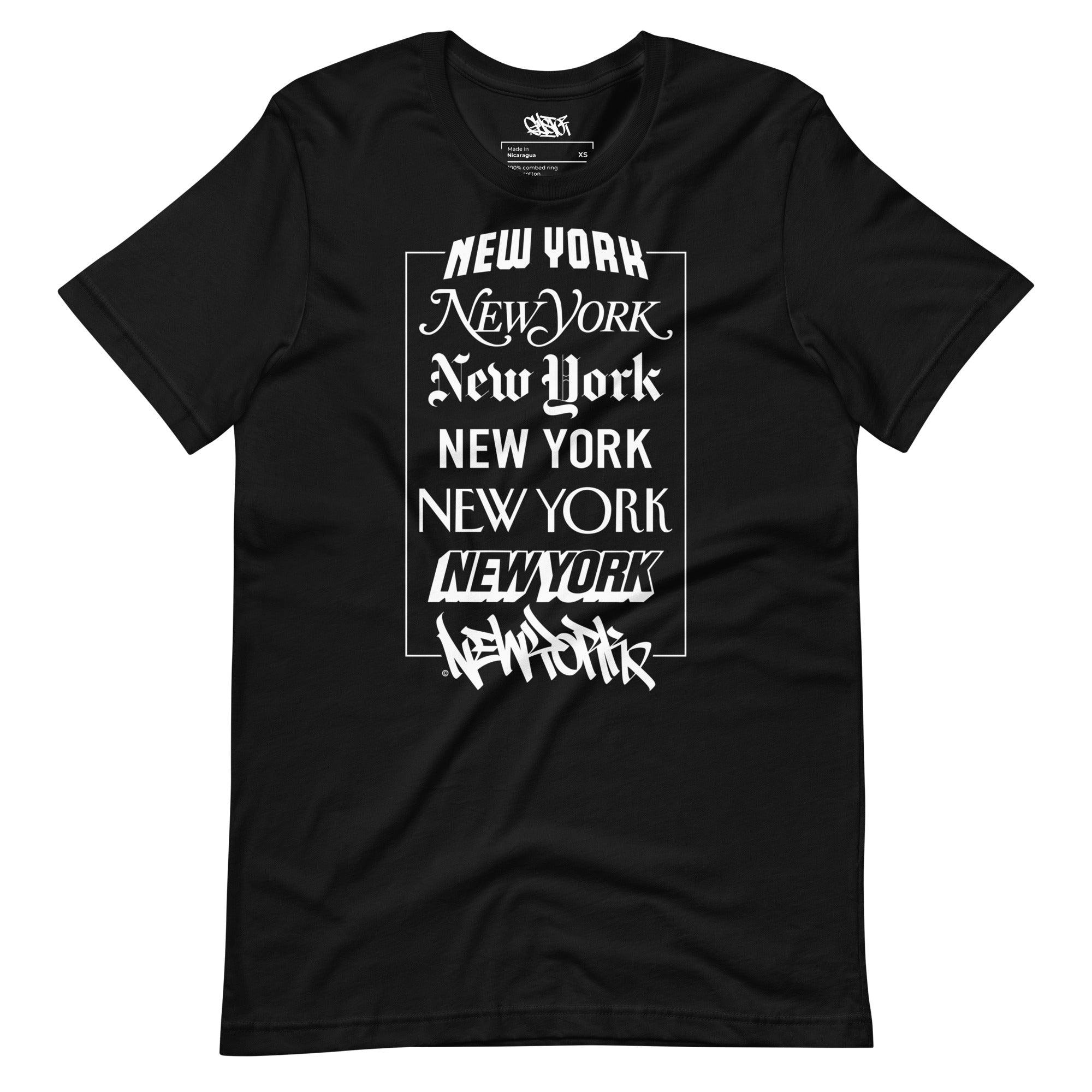 New York Logos Short Sleeve Unisex T Shirt