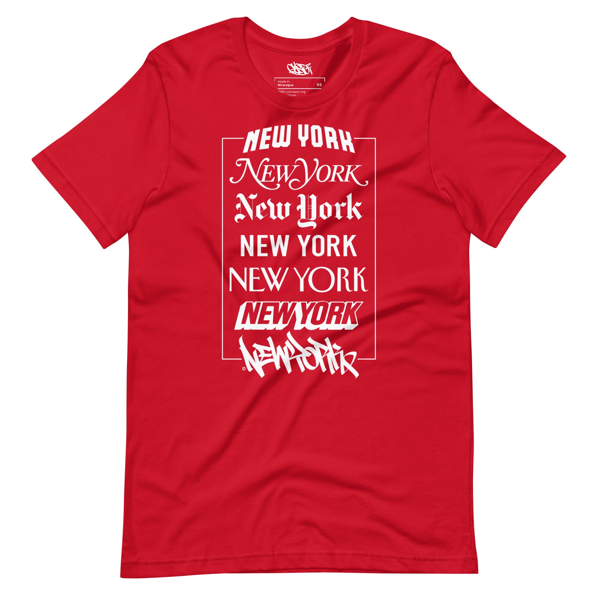 GustoNYC New York Logos - Short-Sleeve Unisex T-Shirt Red / S