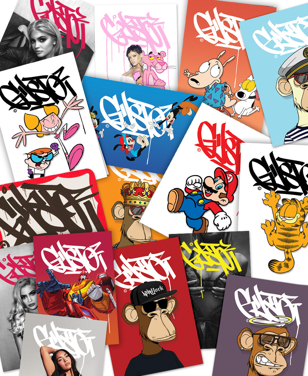 "Gusto" Graffiti Stickers - Assorted (Large)